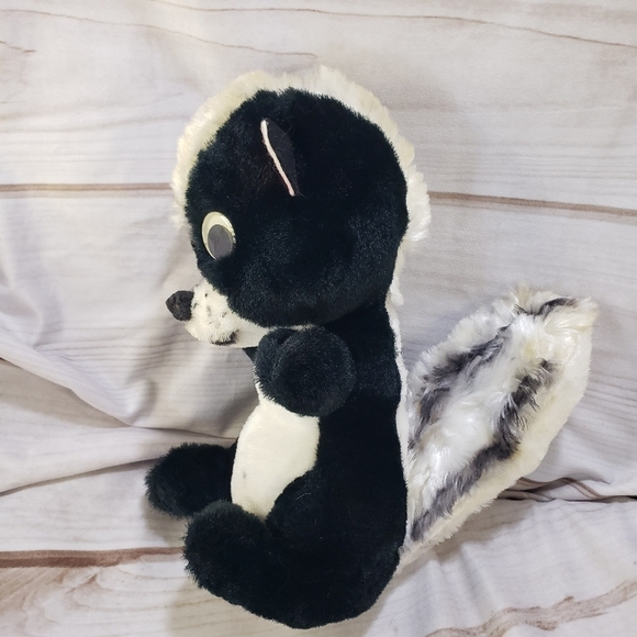 Vintage Google Eye Skunk Plush Stuffed Animal 10 Inch 50s/60s No Tags - Picture 6 of 11